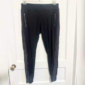 Lululemon Black Joggers with perforated side panels Size 8